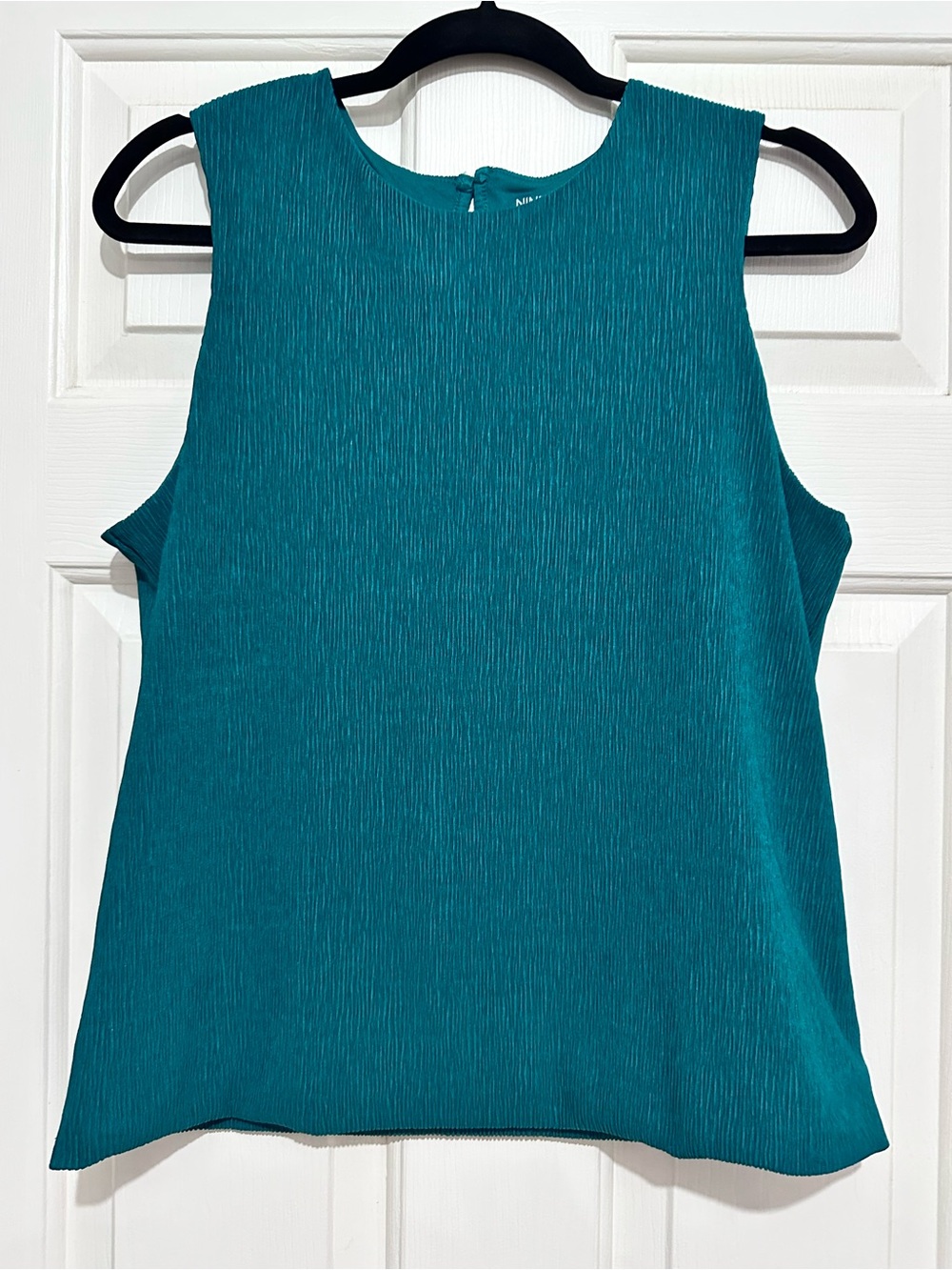 Nine West Teal Sleeveless Textured Camisole